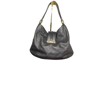 Gucci Guccissima Black Leather Hobo with Dust Bag